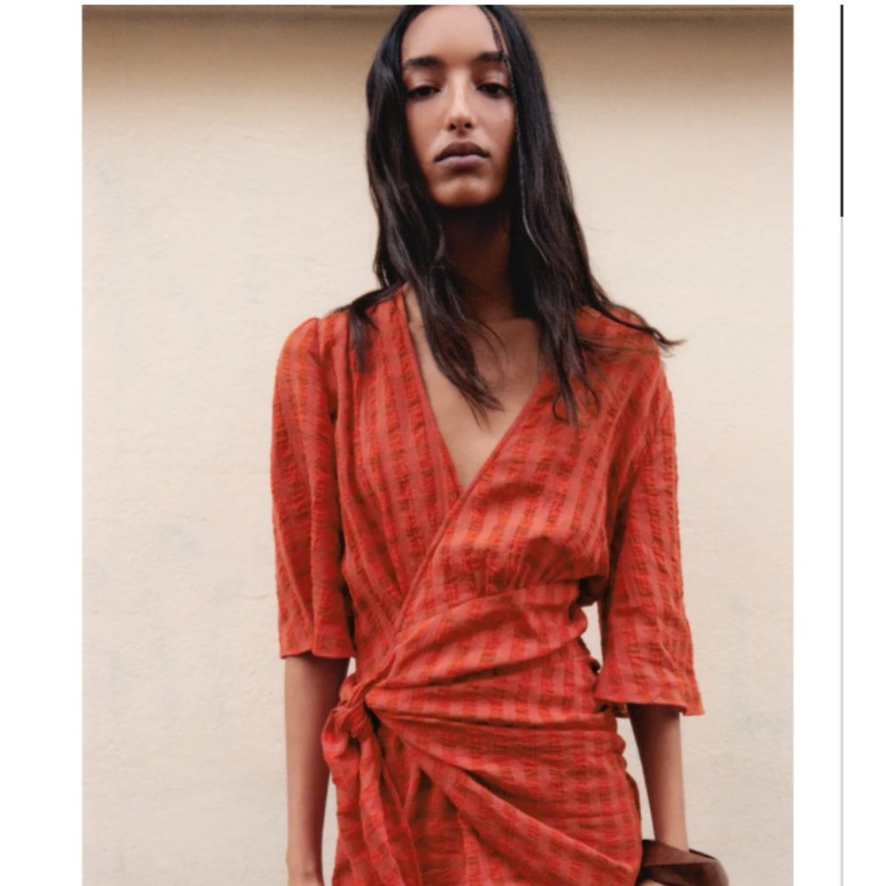 ZARA Mini Wrap Dress NWT